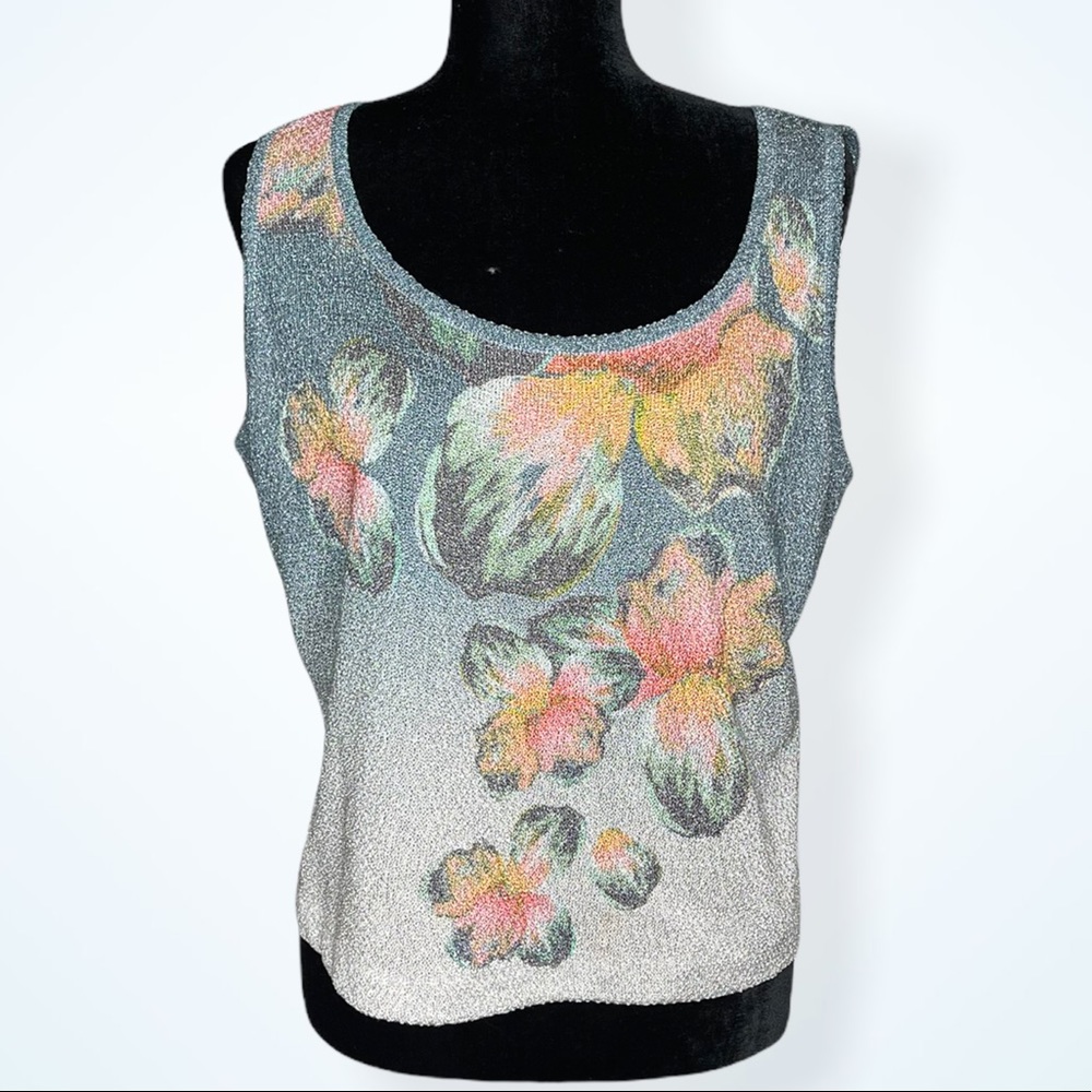 St. John floral shimmer tank XL